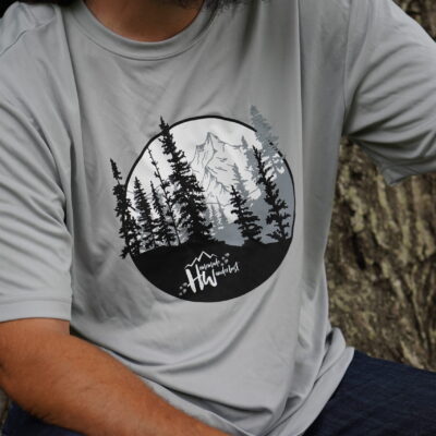 Mountain Design Logo Athletic T-Shirts