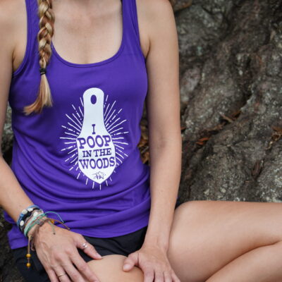 I Poop In The Woods Athletic Racerback Tank Top