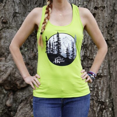 Mountain Logo Athletic Racerback Tank Top